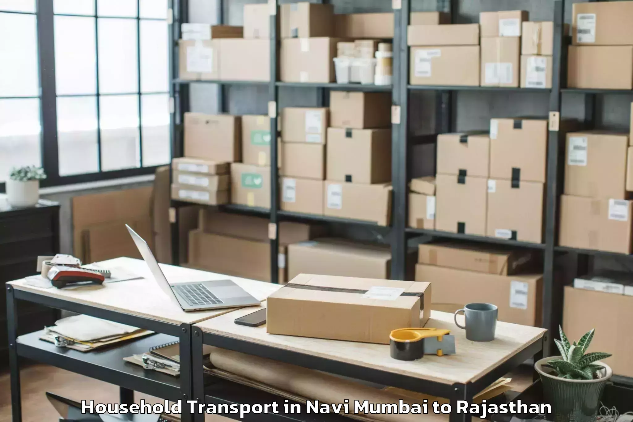 Book Navi Mumbai to Jobner Household Transport Online